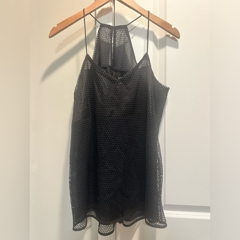 Express NWT black mesh netted‎ tank medium
